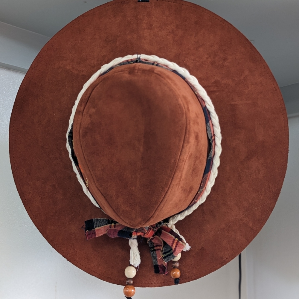Hand Embroidered Wide Brim Hat